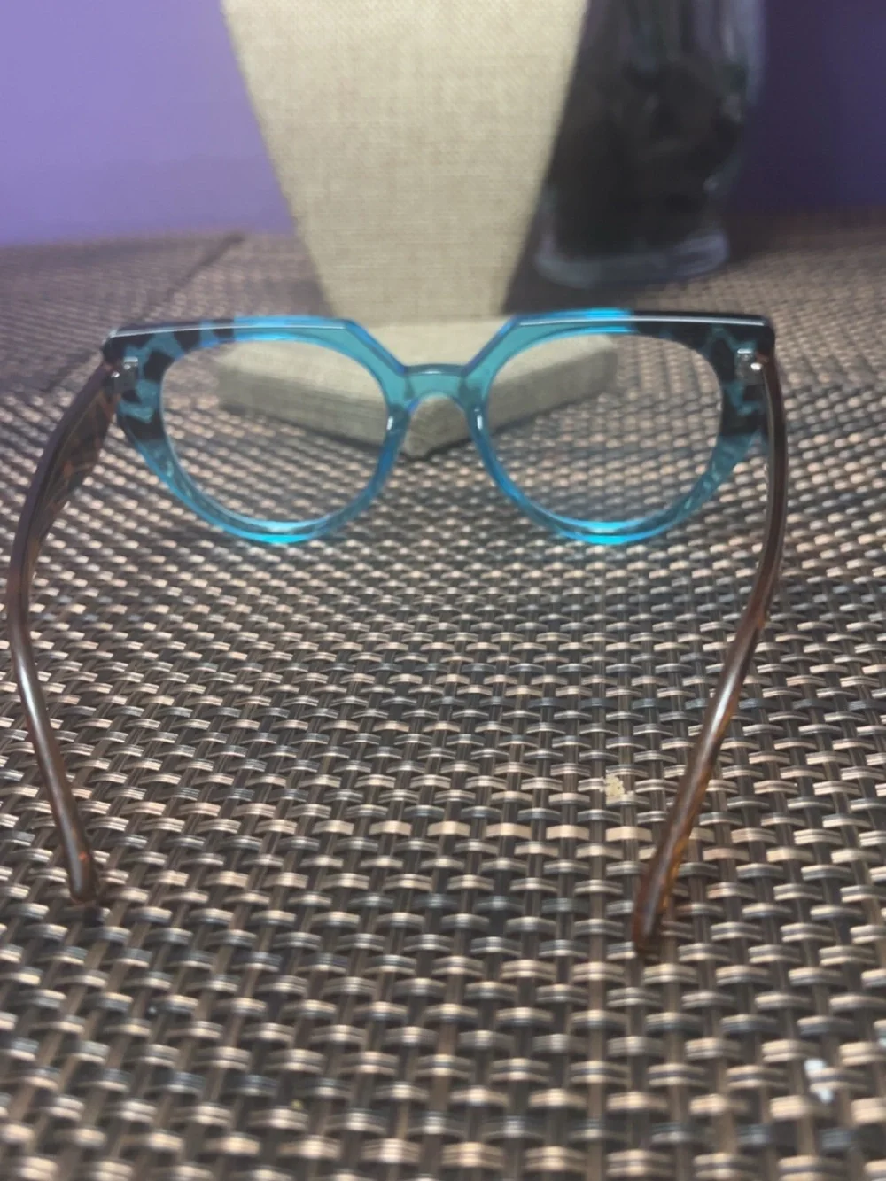 Transparent Blue Fashion Glasses